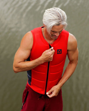 2026 Follow Corp Mens Impact Vest - Red/Grey Follow