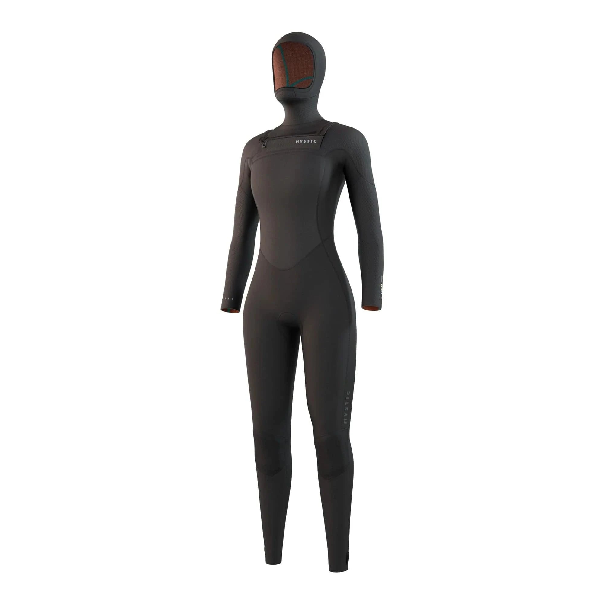 2026 Gem Hooded Fullsuit 6/4/3mm Front Zip - Black MYSTIC