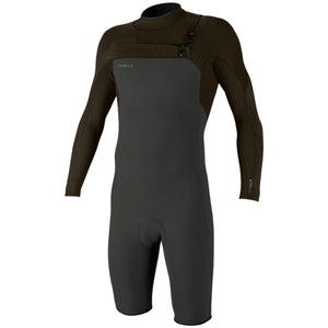 2026 O'Neill HyperFreak 2mm Chest Zip Long Sleeve Spring Wetsuit – Raven / Army O'NEILL