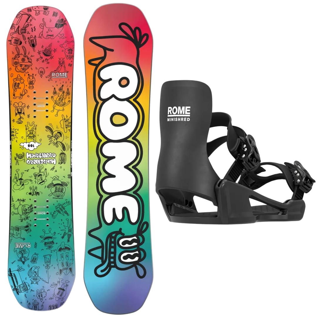 2026 Rome Minishred Youth Snowboard Package ROME