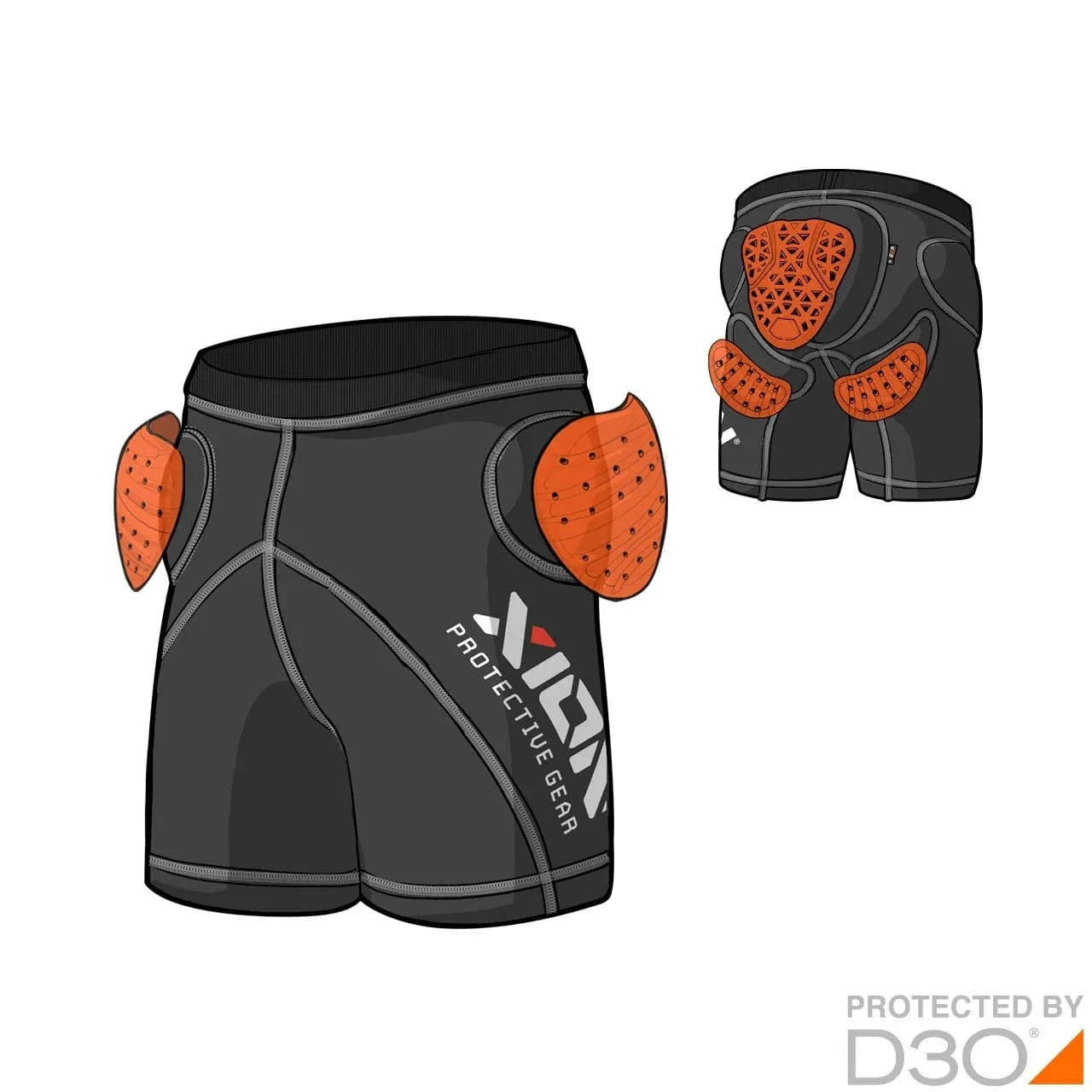 2026 XION PG Mens Shorts Freeride Evo – D3O XION PG