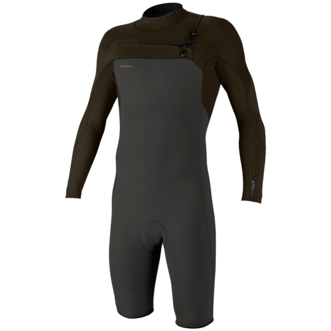 2026 O'Neill HyperFreak 2mm Chest Zip Long Sleeve Spring Wetsuit – Raven / Army
