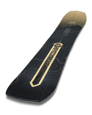 2027 Jones Flagship snowboard angled topsheet view