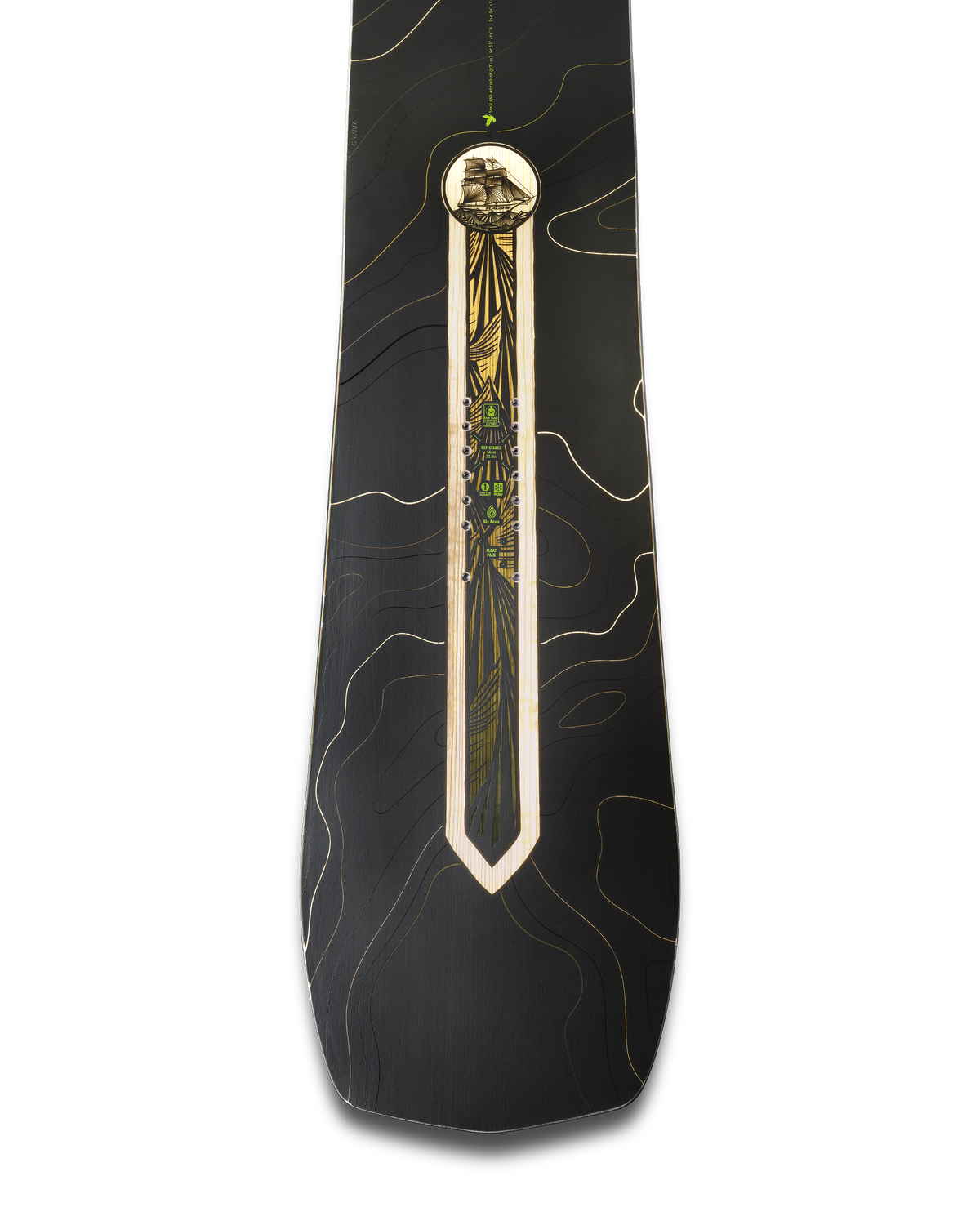 2027 Jones Flagship snowboard topsheet tail detail