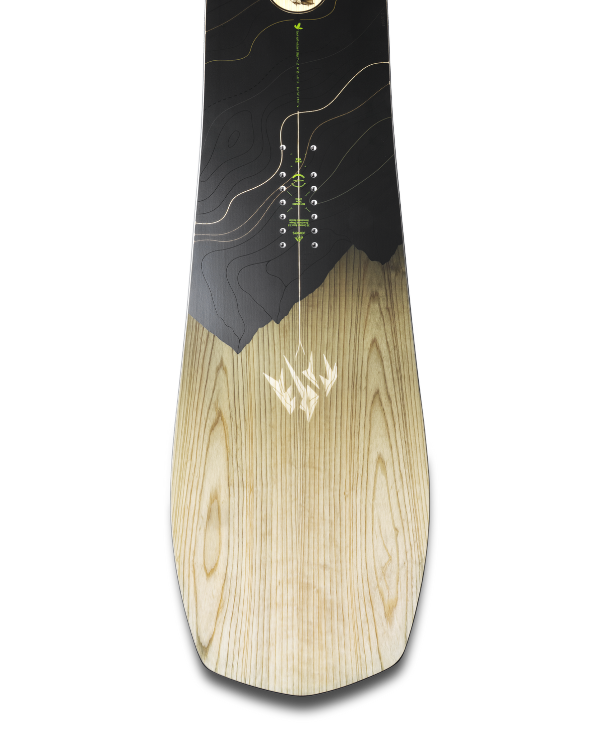 2027 Jones Flagship snowboard topsheet nose detail