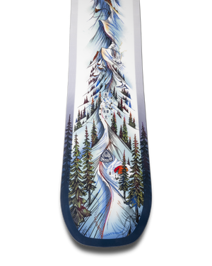 2027 Jones Frontier 2.0 snowboard topsheet tail detail