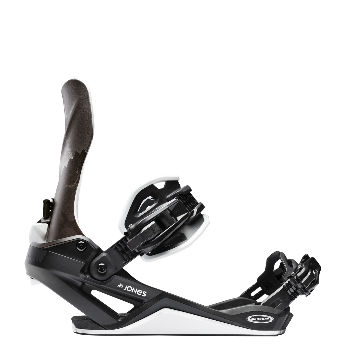 2027 Jones Mercury FASE Black Silver binding profile view