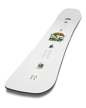 2027 Jones Rally Cat snowboard angled topsheet view