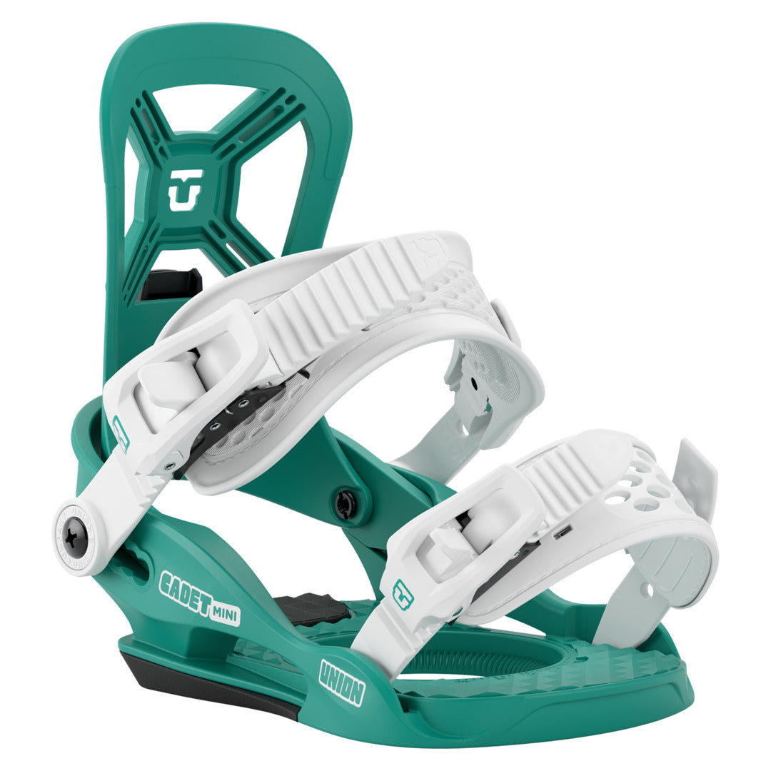 2027 UNION Cadet Mini Snowboard Binding - CADET MINI TEAL FRONT