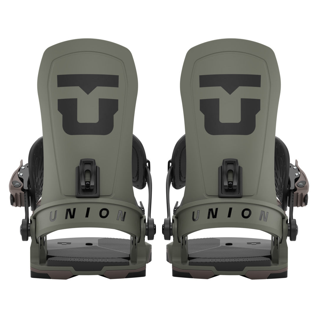 2027 UNION Force Team Snowboard Binding - FORCE TEAM TACTICAL GREEN REAR FULL PAIR