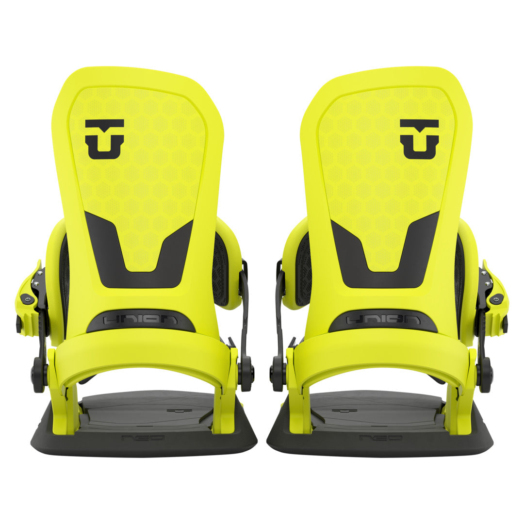 2027 UNION Neo Snowboard Binding - NEO YELLOW FULL PAIR REAR