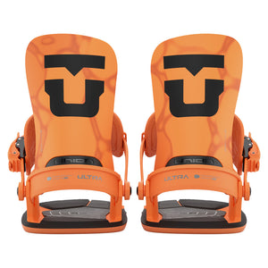 2027 UNION Ultra Snowboard Binding - ULTRA NEON ORANGE REAR FULL PAIR