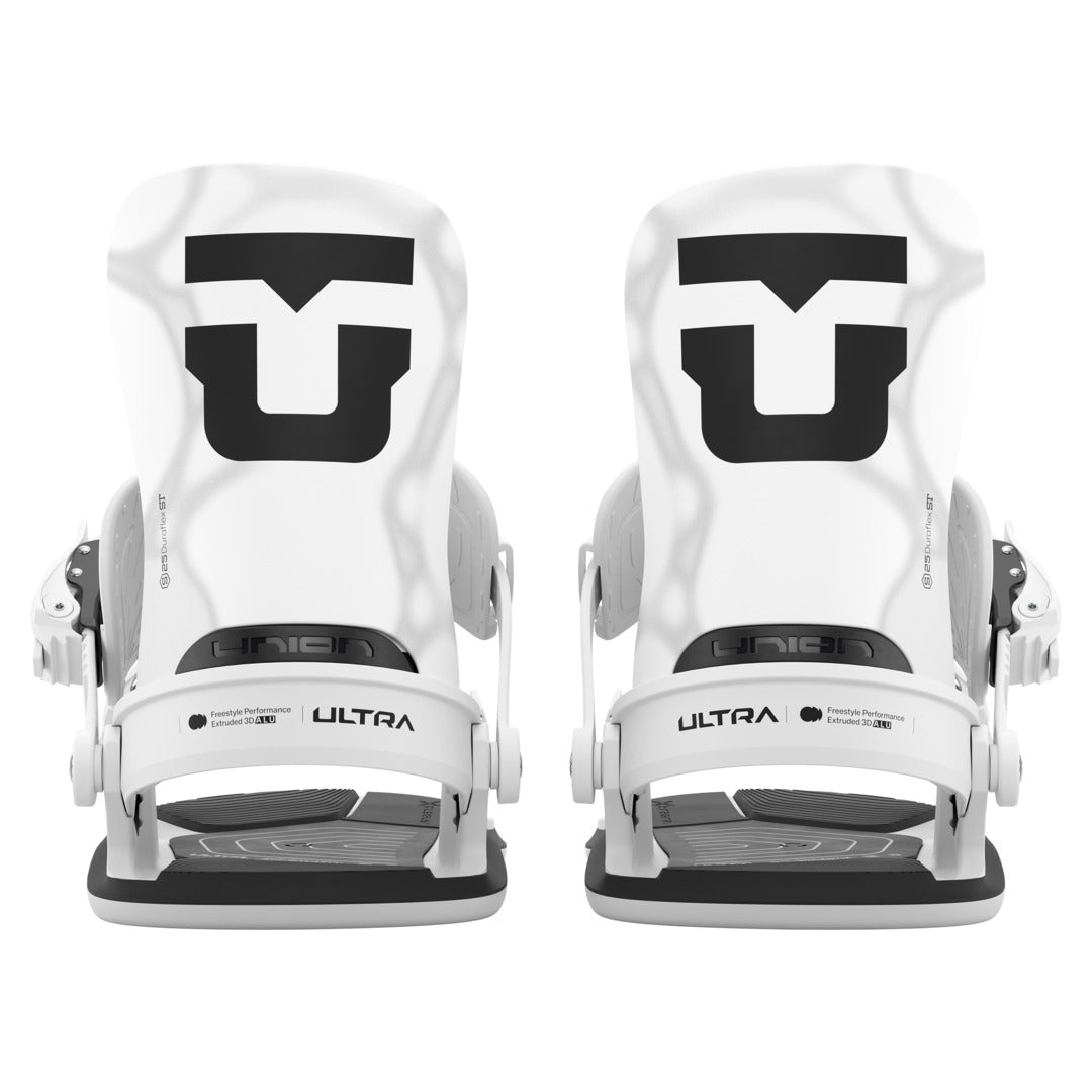 2027 UNION Ultra [Women's] Snowboard Binding - ULTRA WOMEN WHITE REAR FULL PAIR