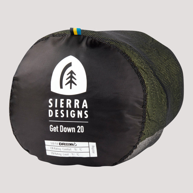 Sierra Designs Get Down 20° – Lightweight Down Sleeping Bag for 3-Season Use