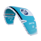 Cabrinha Drifter high-performance surf kite designed for wave riding, kite foiling, and strapless freestyle with Ultra HT construction and Vert-X Bridle.
