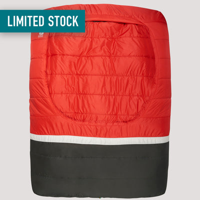 Sierra Designs Frontcountry Bed 20° Queen – Zipperless Sleeping Bag for Two