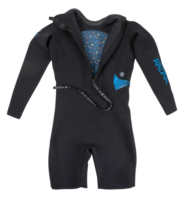 2027 Radar Long Sleeve Shorty 2mm Back Zip Wetsuit - Black