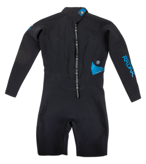 2027 Radar Long Sleeve Shorty 2mm Back Zip Wetsuit - Black