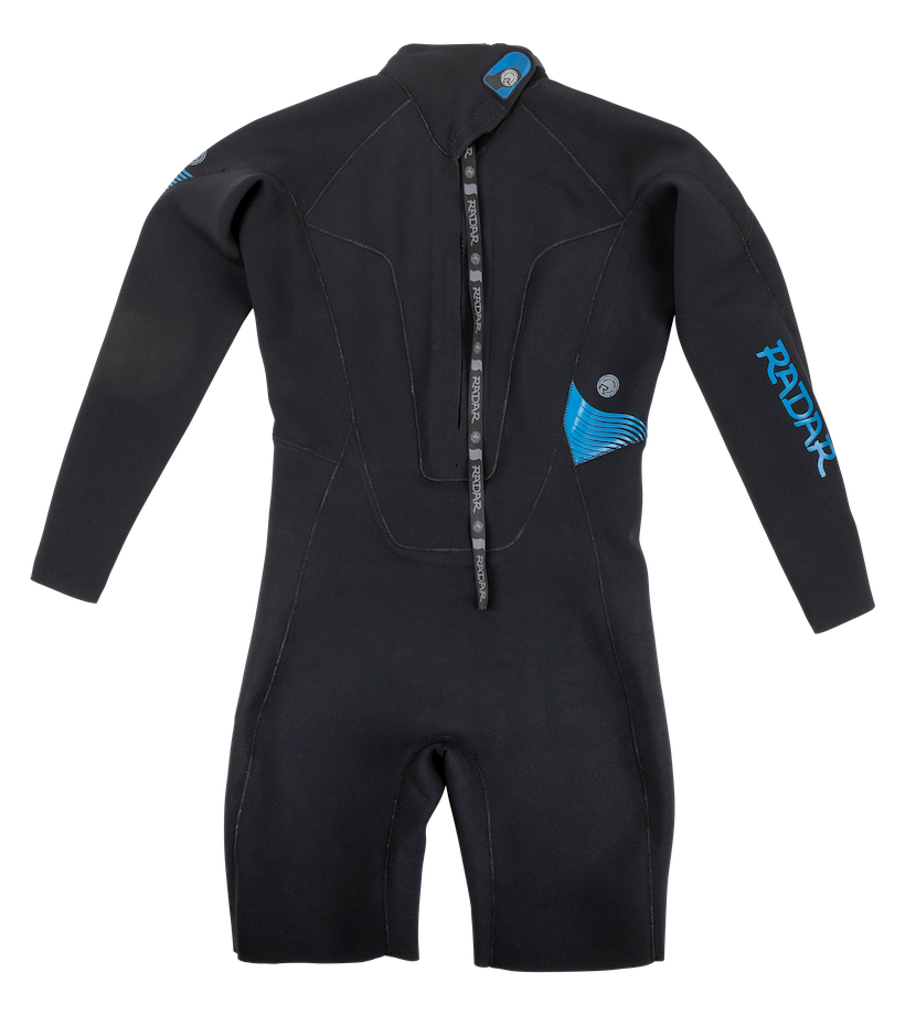 2027 Radar Long Sleeve Shorty 2mm Back Zip Wetsuit - Black
