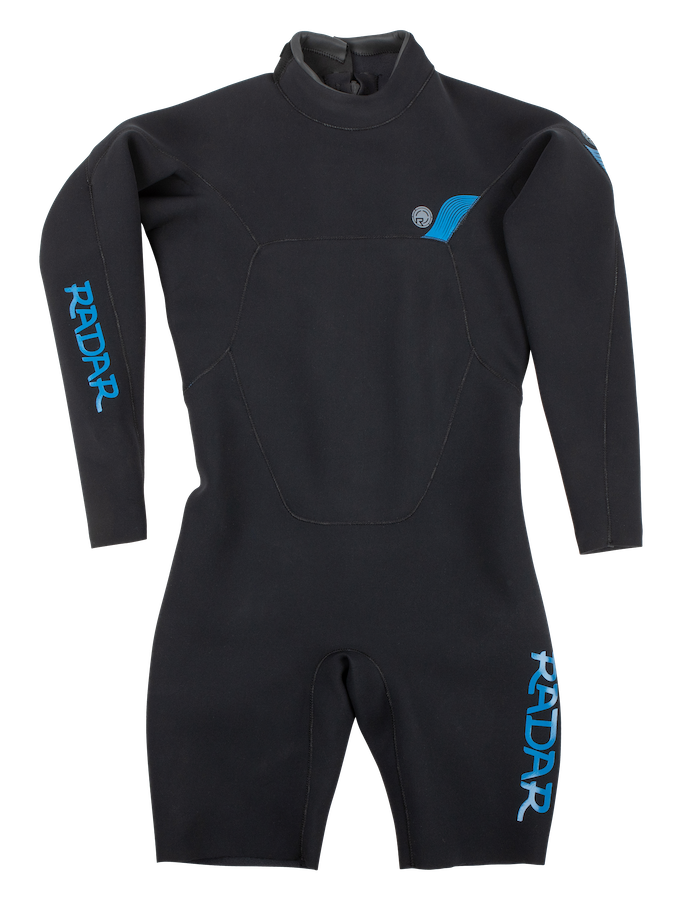 2027 Radar Long Sleeve Shorty 2mm Back Zip Wetsuit - Black