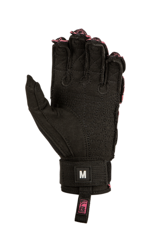 2027 Radar Lyric-A BOA Women's Inside-Out Waterski Glove - Black / Pink
