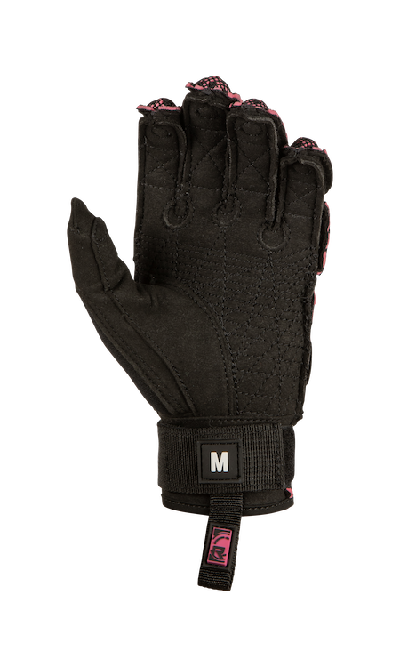 2027 Radar Lyric-A BOA Women's Inside-Out Waterski Glove - Black / Pink