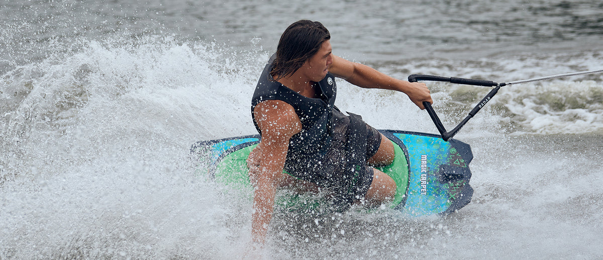 2027 Radar Magic Carpet Kneeboard - Teal / Fluorescent Green