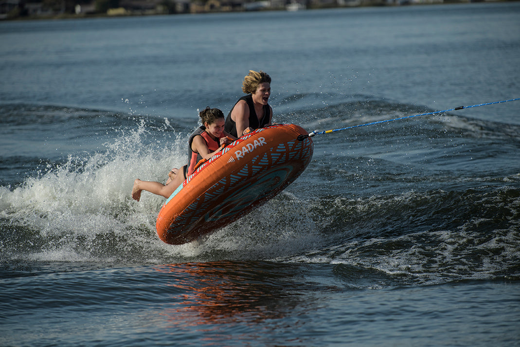 2027 Radar Orion 2 Marshmallow Top 2 Person Towable Tube - Orange Glow