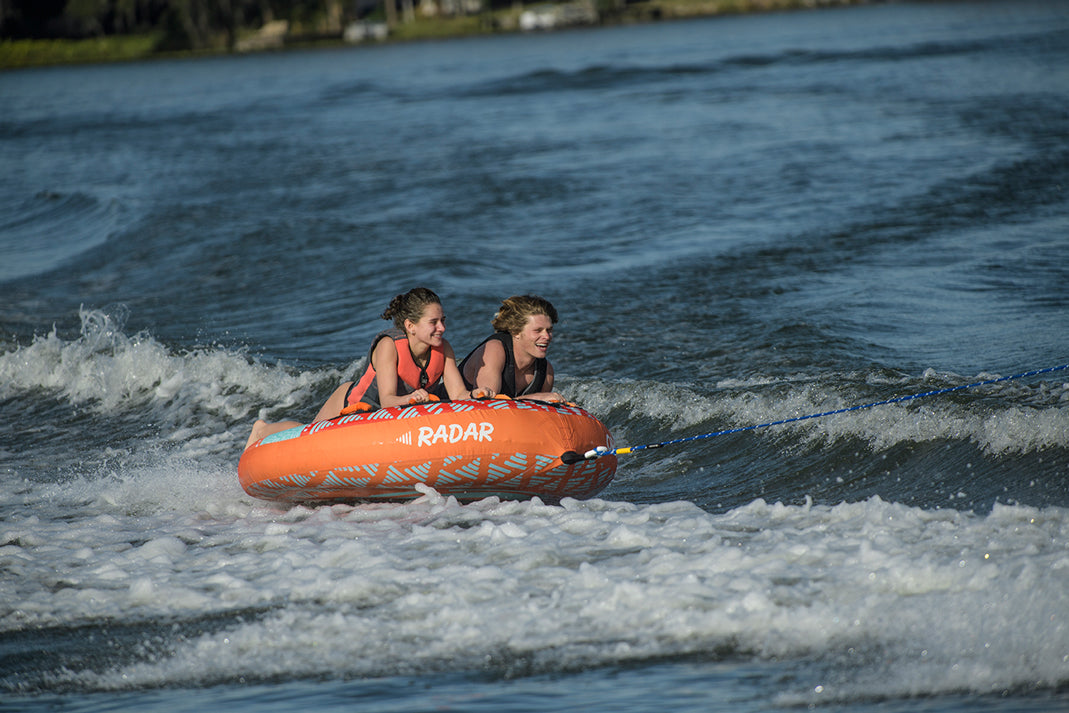 2027 Radar Orion 2 Marshmallow Top 2 Person Towable Tube - Orange Glow