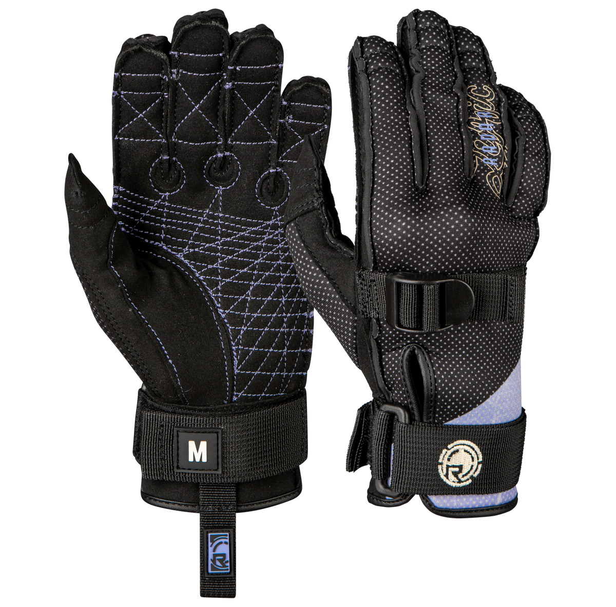 2027 Radar Lyric Women's Inside-Out Waterski Glove - Black / Violet