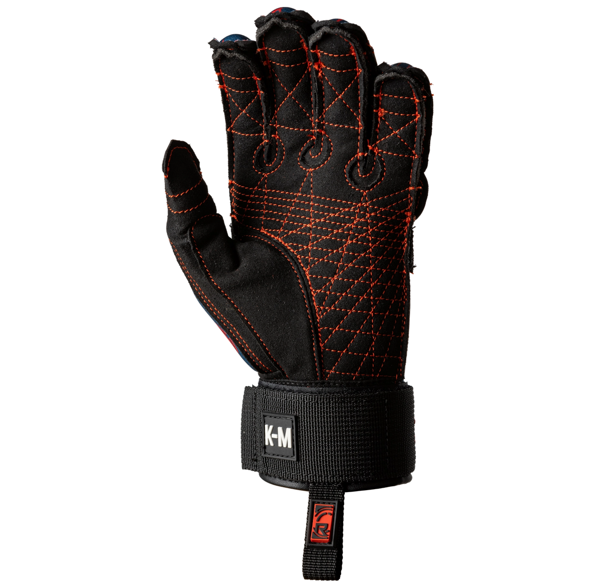 2027 Radar T.R.A Kids Inside-Out Waterski Glove - Blue / Chaka Red
