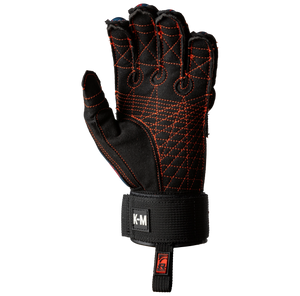 2027 Radar T.R.A Kids Inside-Out Waterski Glove - Blue / Chaka Red