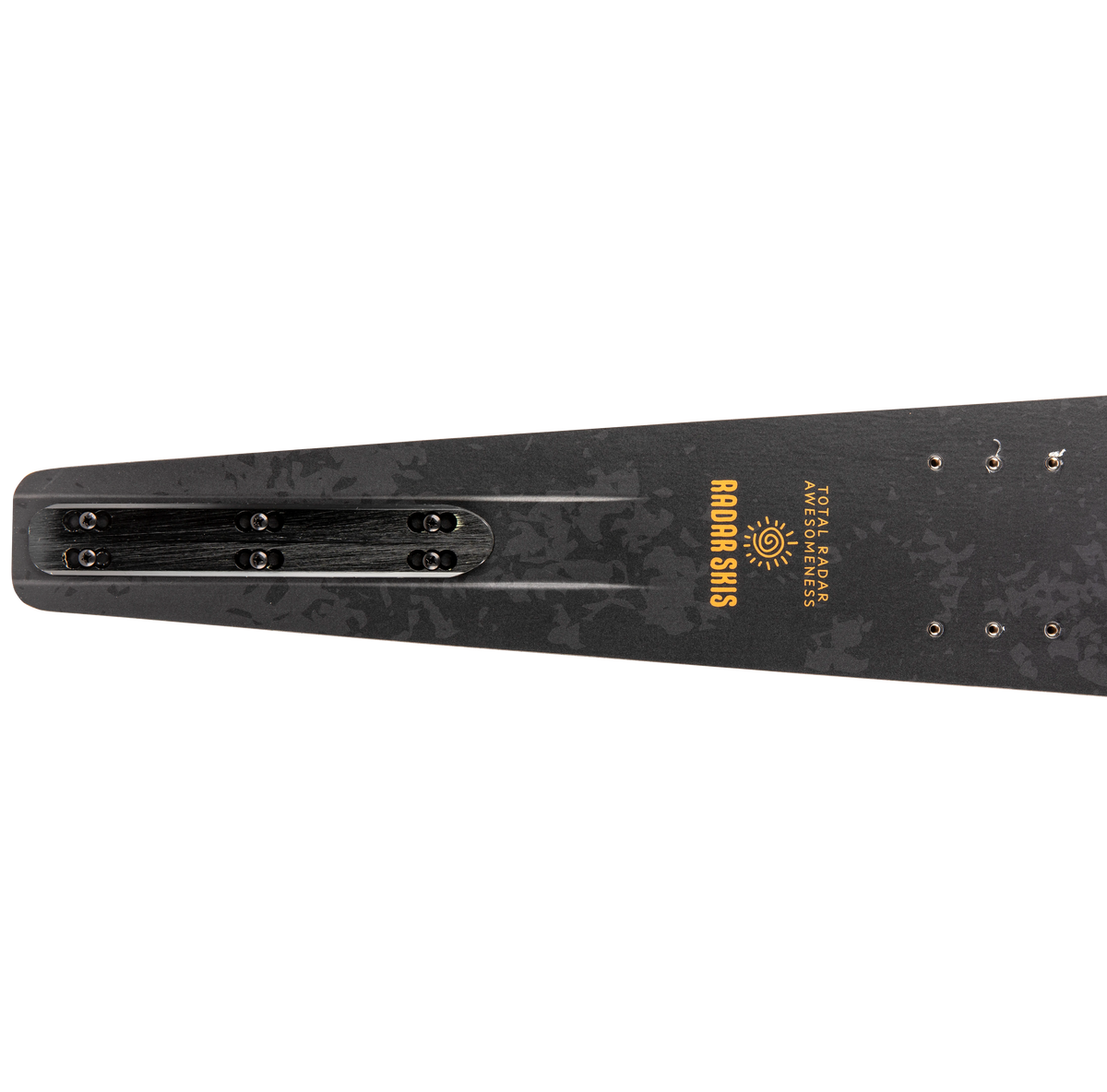 2027 Radar Boy's Total Radar Awesomeness Slalom Waterski - Matte Black / Tiger Yellow