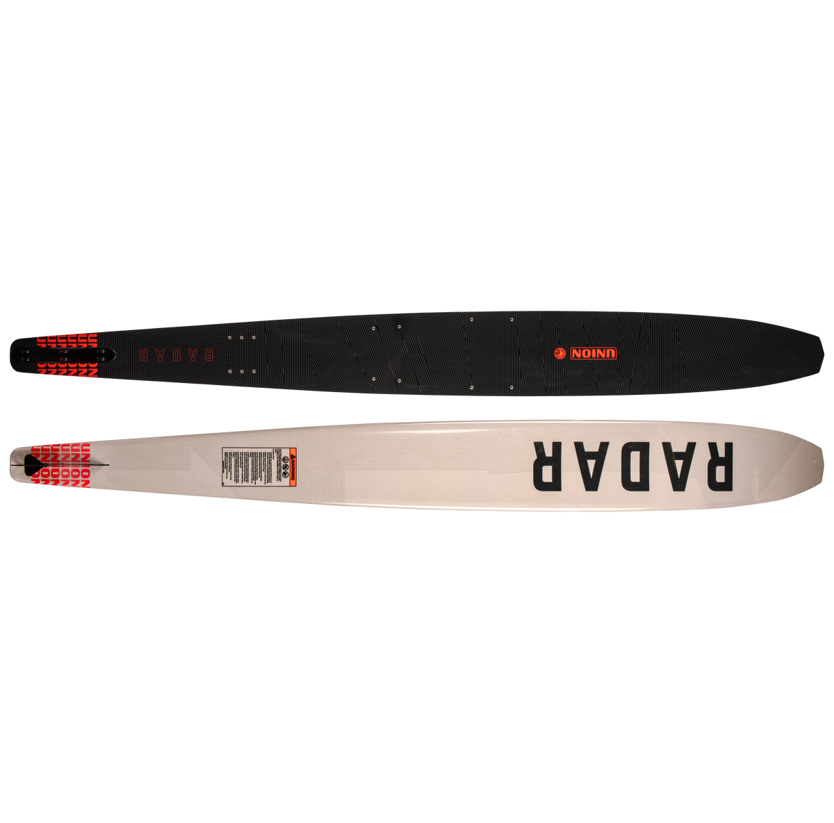 2027 Radar Union Slalom Waterski - Black / Race Red