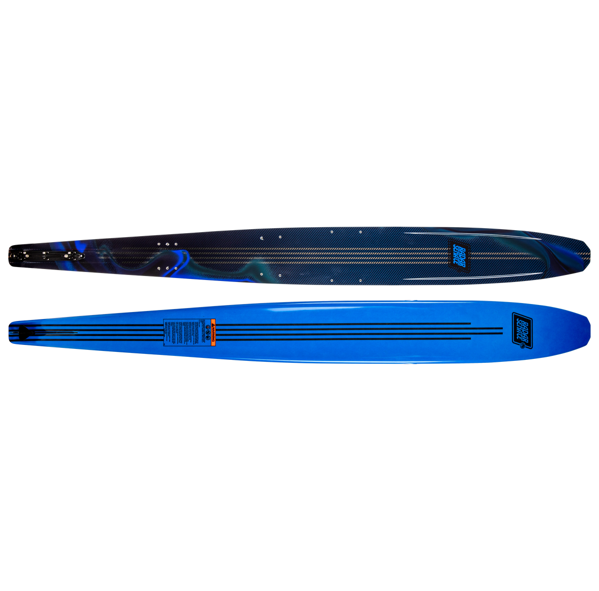 2027 Radar Senate Alloy Slalom Waterski - Carbon / Royal Flash