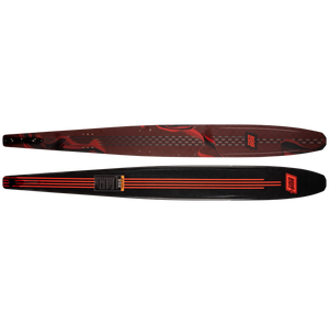 2027 Radar Senate Lithium Slalom Waterski - Carbon / Matte Oxblood Flash