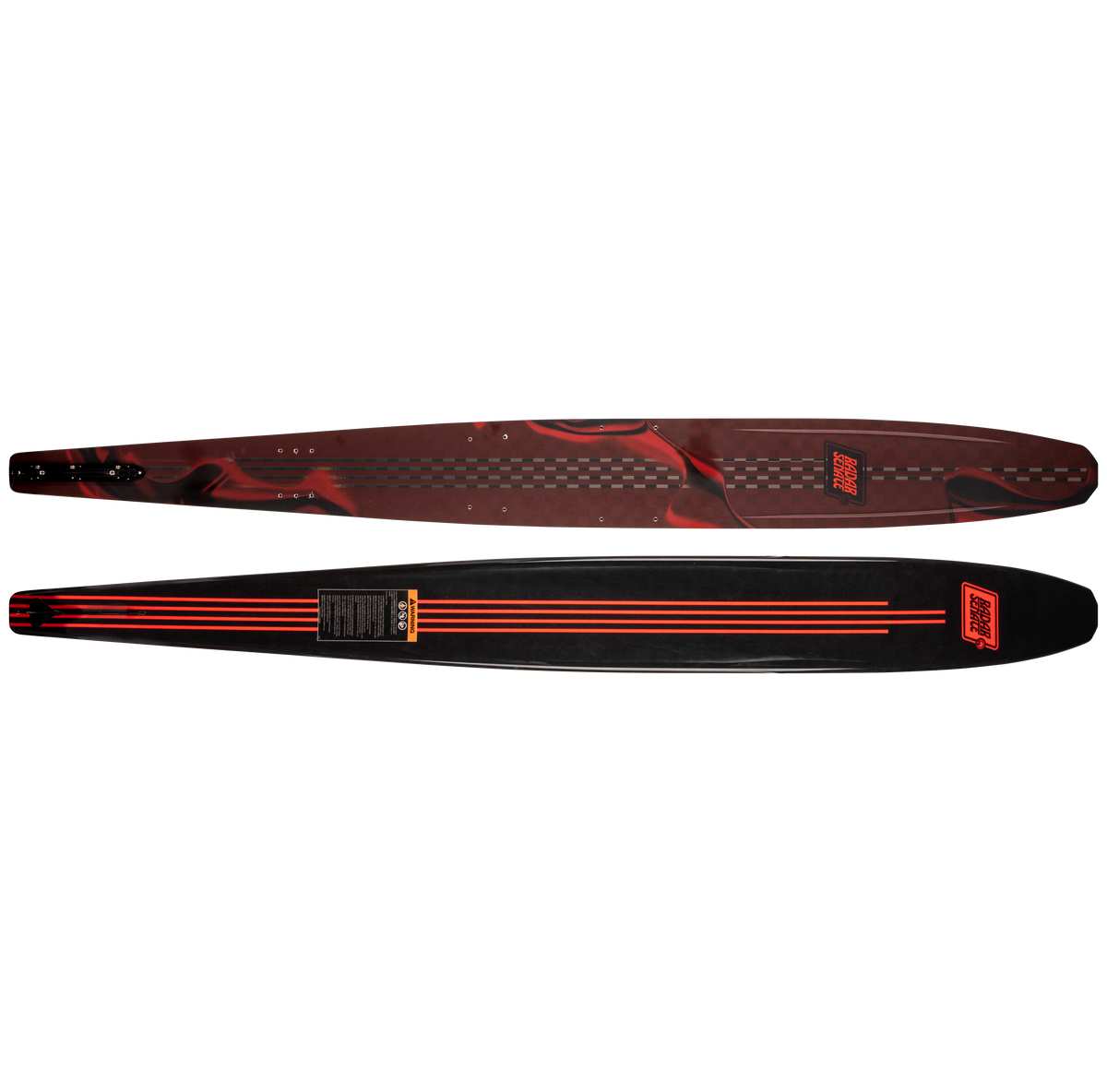 2027 Radar Senate Lithium Slalom Waterski - Carbon / Matte Oxblood Flash