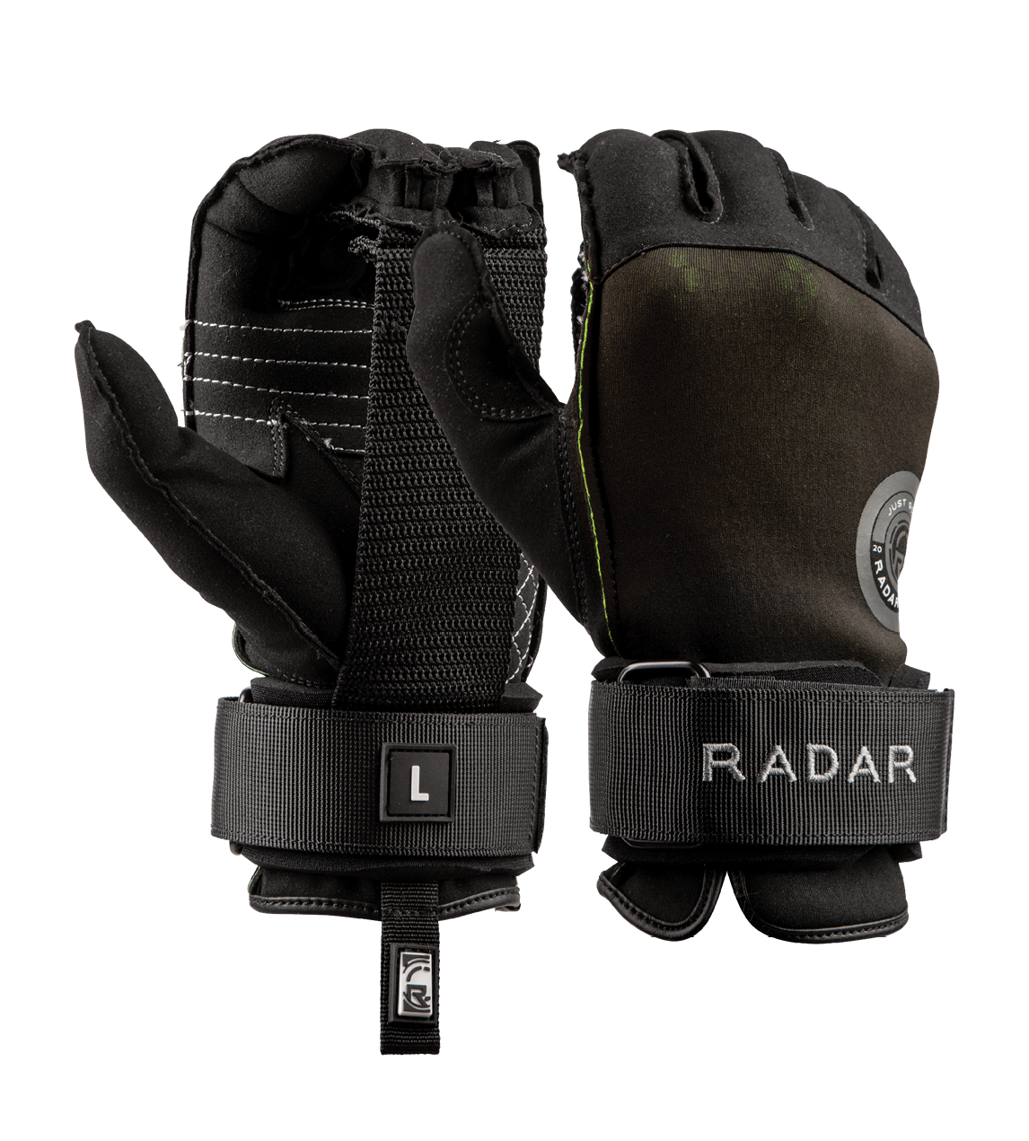 2027 Radar Vice Inside-Out Waterski Glove - Black / Midnight Volt