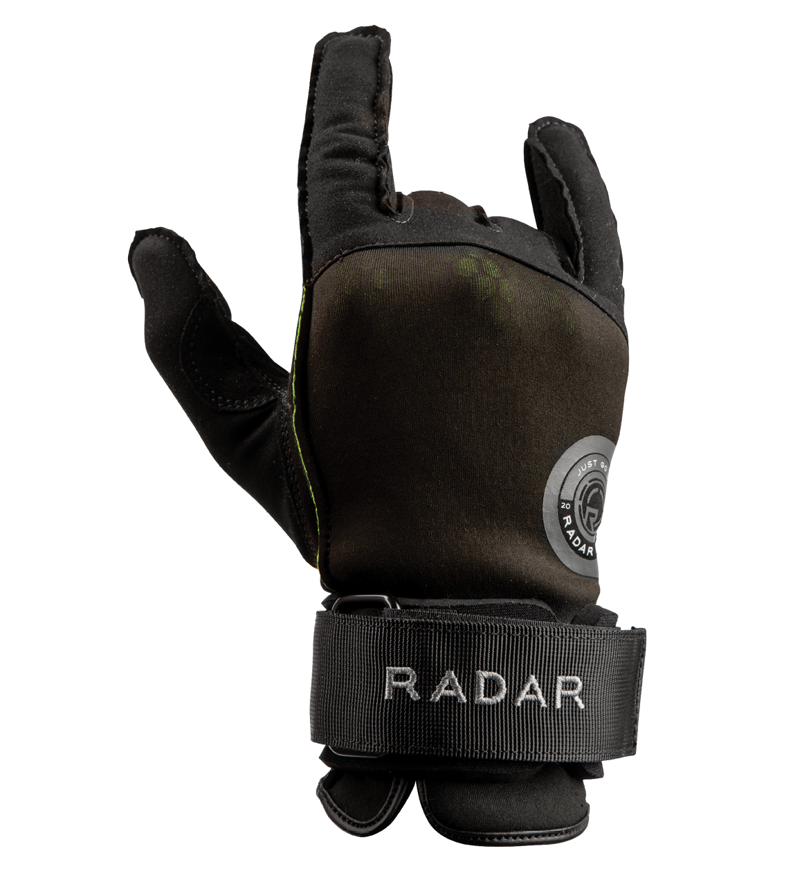 2027 Radar Vice Inside-Out Waterski Glove - Black / Midnight Volt