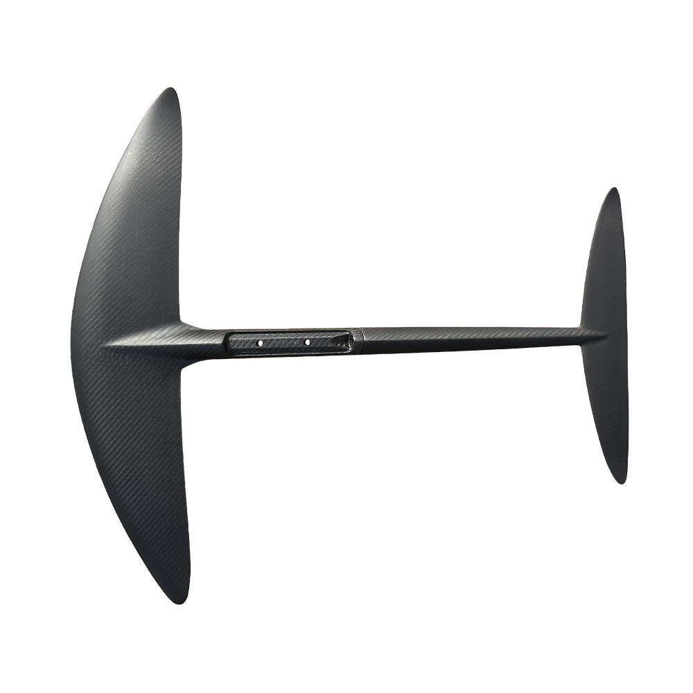Cabrinha Rebound foil kit with high-speed front wing and Union stabilizer for freestyle, big air, and kite foiling