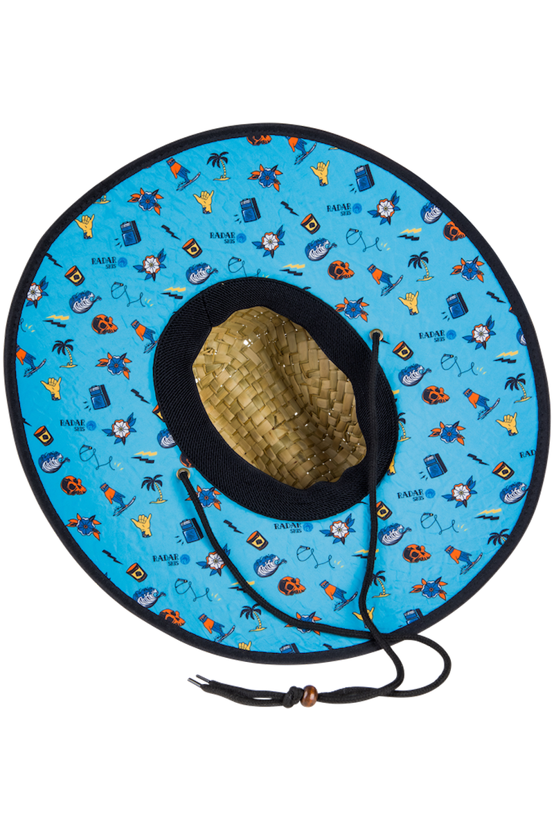 2027 Radar Paddler's Sun Hat - Tan Straw / Collage Nylon
