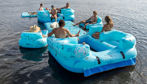 2027 Radar Reef Lounge 4 Person Float - Blue Palms