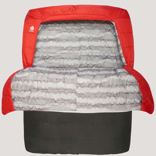 Sierra Designs Frontcountry Bed 20° Queen – Zipperless Sleeping Bag for Two