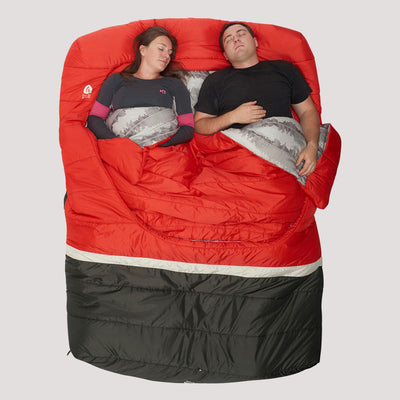 Sierra Designs Frontcountry Bed 20° Queen – Zipperless Sleeping Bag for Two