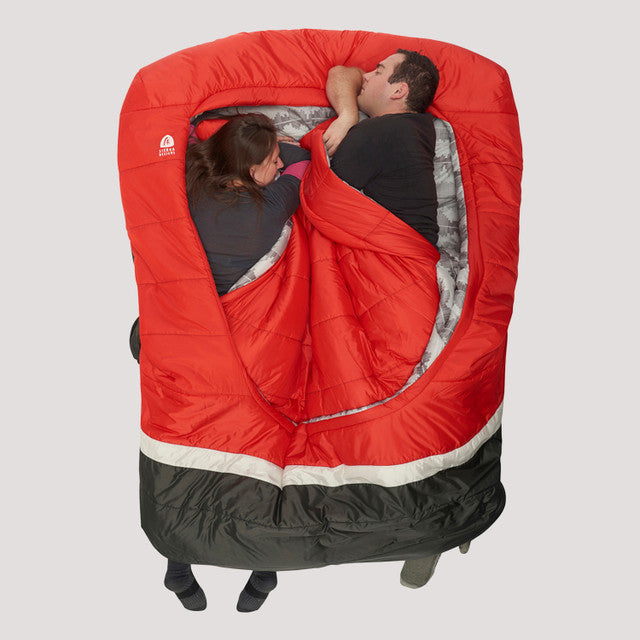 Sierra Designs Frontcountry Bed 20° Queen – Zipperless Sleeping Bag for Two