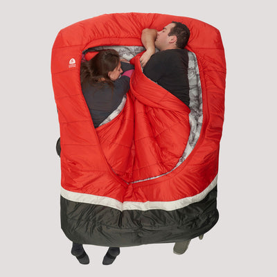 Sierra Designs Frontcountry Bed 20° Queen – Zipperless Sleeping Bag for Two