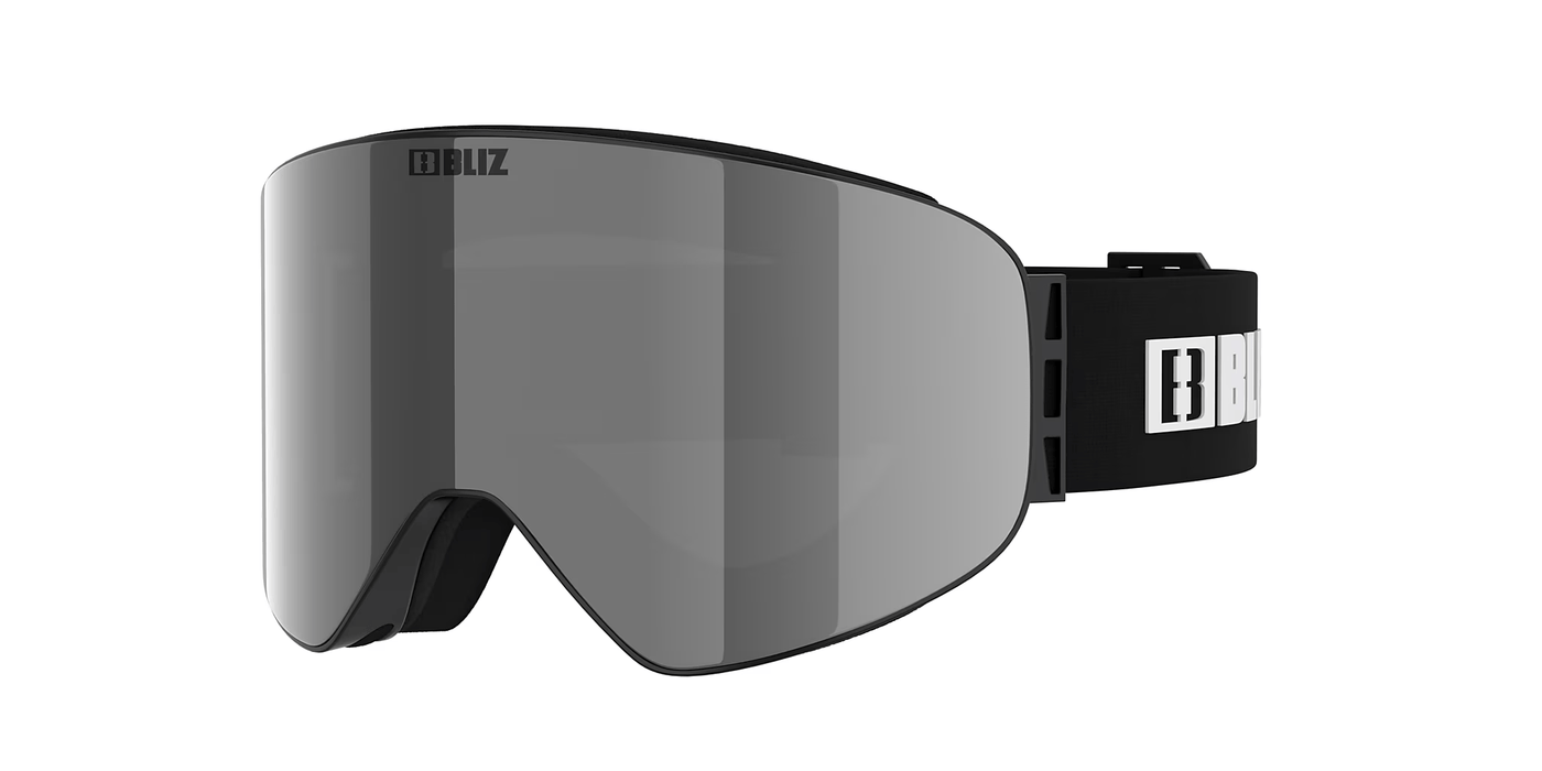 Bliz Flow (Matte Black with Smoke Silver Mirror) Snow Goggles Bliz