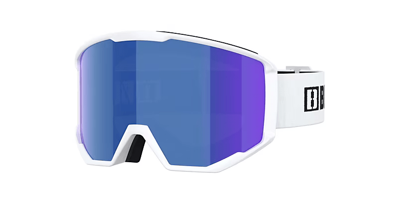 Bliz Spark (White with Smoke and Blue) Snow Goggles Bliz