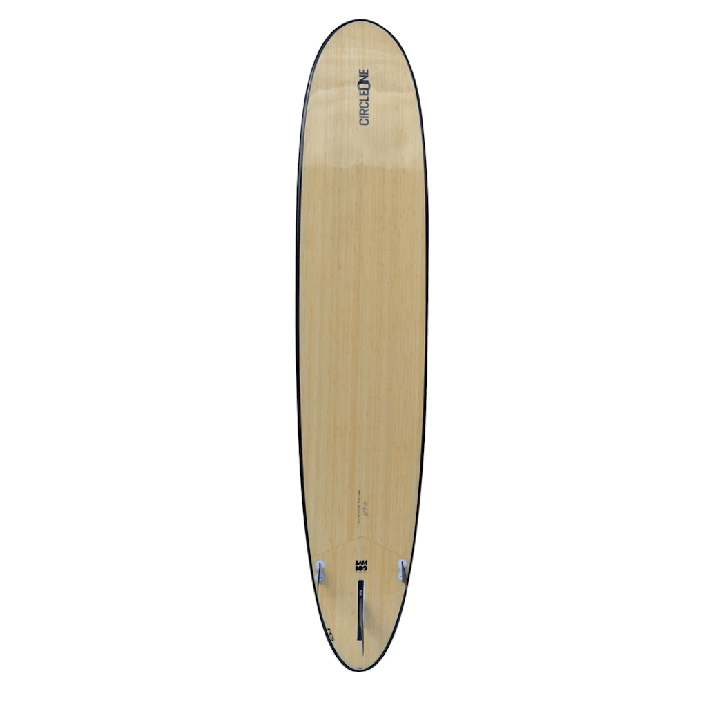 CIRCLE ONE 9'6" BAMBOO ROUND PIN TAIL LONGBOARD SURFBOARD S2AS