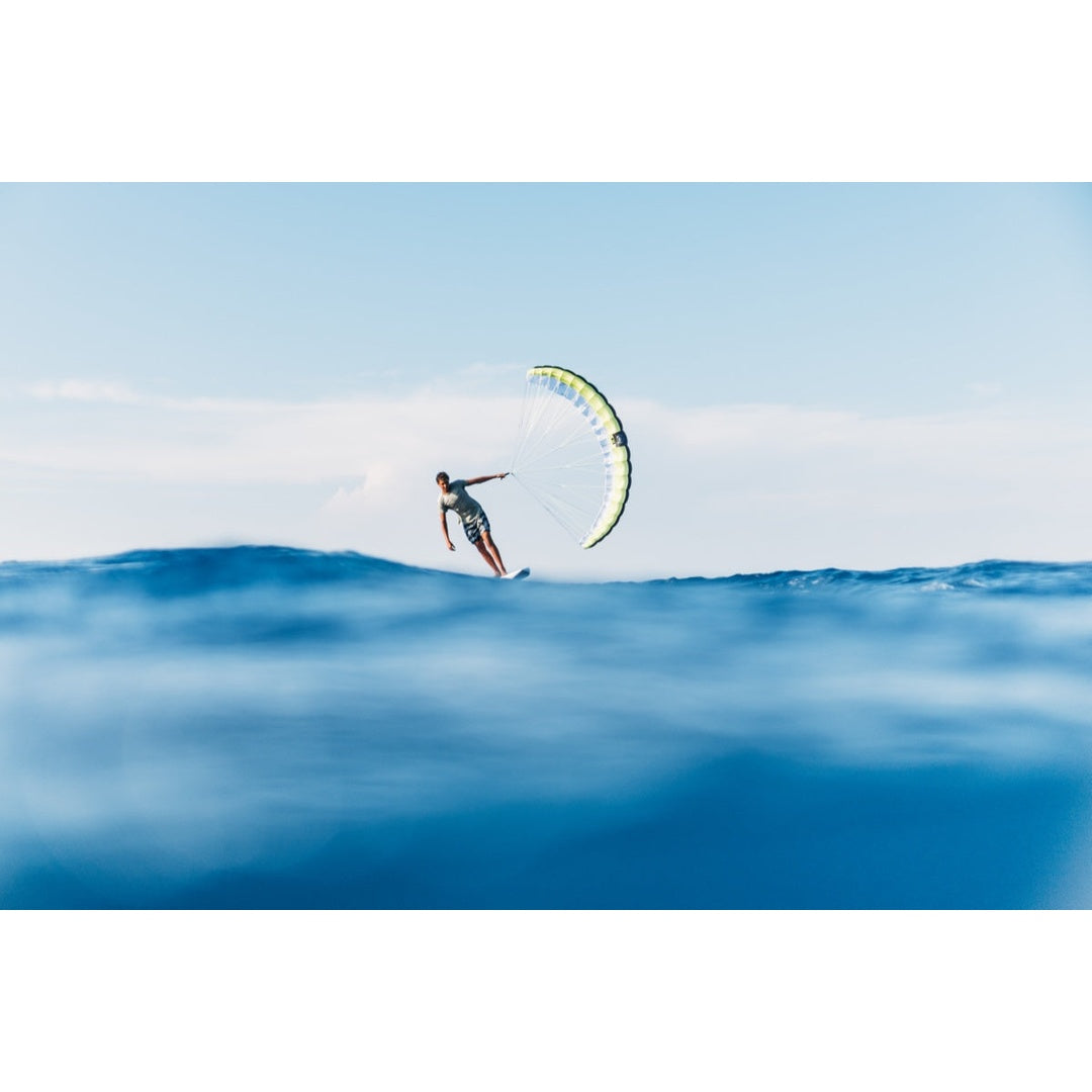 CORE Lotus Parawing foiling across ocean swell
